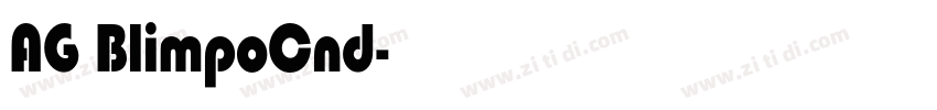 AG BlimpoCnd字体转换